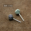Wholesale 5mm 925 sterling silver round ball little stud earring